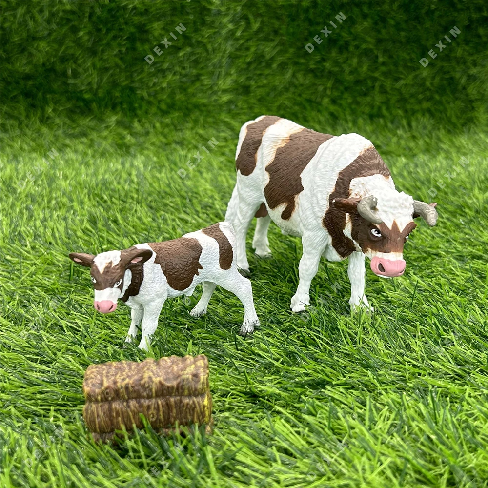 Grand ensemble de clôture et de botte de foin assortis de taille de taureau de ranch, jouets d'affichage de leges de film, figurines d'animaux, cadeaux de Noël et d'Halloween pour enfants