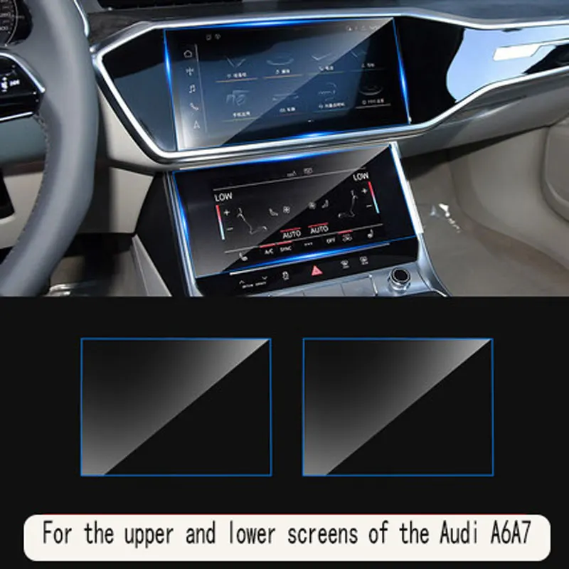 Accessories For Audi A6 C8 A7 2018 2019 2020 Car GPS Navigation Tempered Glass Screen Protector Steel Protective Film