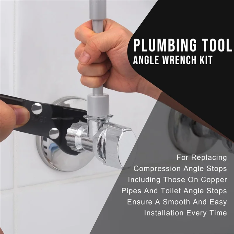 AD23-Angle Stop Wrench Kit Angle Stop Removal Tool For Installing New Compression Angle Stop C 1 PCS