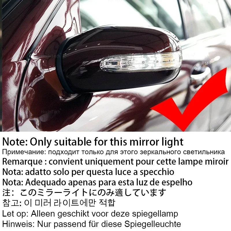 2pcs Flowing Mirror Dynamic LED Turn Signal Light Car Styling For Mercedes Benz C Class W203 W211 S203 CL203 2001-2007