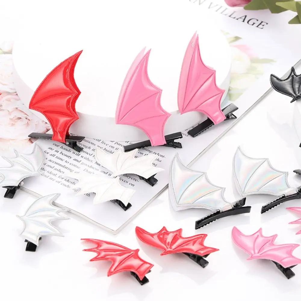 3 pairs Bat Wings Shape Halloween Hairpins Gothic Costume Devil Ears Headband Head Decor Punk Hair Clip Haunted House Party