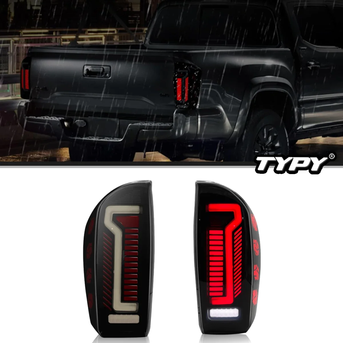 

TYPY Car Tail Lights Assembly For 2016 2017 2018 2019 2020-2023 Toyota Tacoma Turn Signals Reversing Lights Auto Accessories