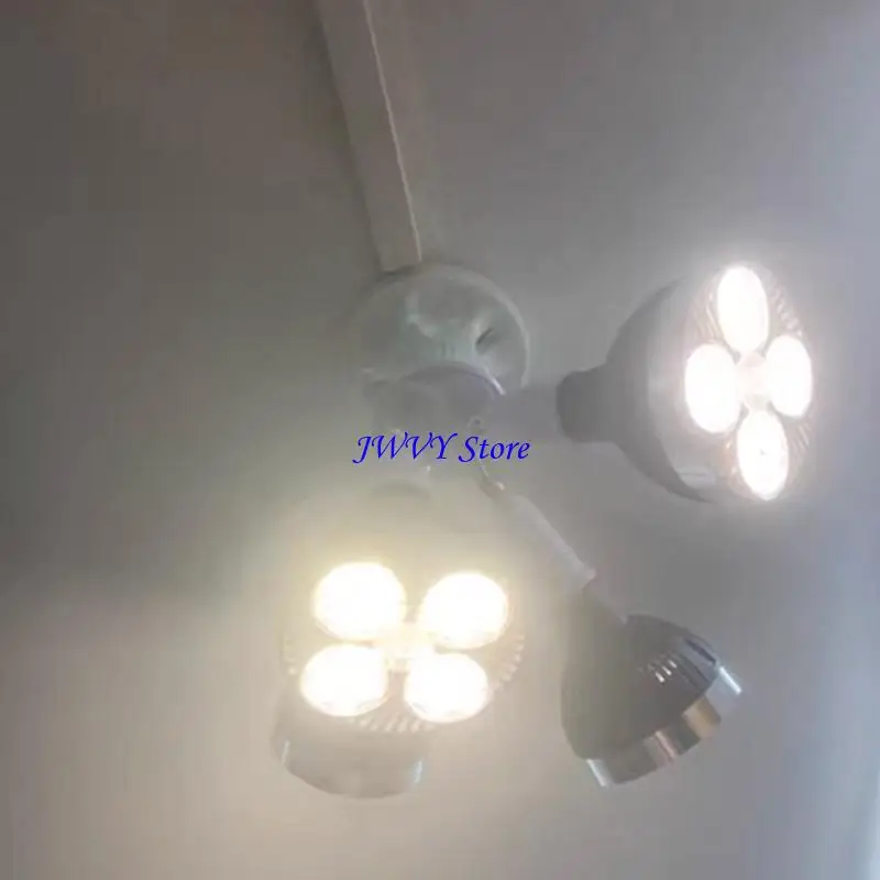 573A 2/3/4/5 in 1 E27 Socket Adapter, 5/4/3/2 Way Splitter E27 LED Light Bulb Holder Converter 360°Adjustable 180° Bending