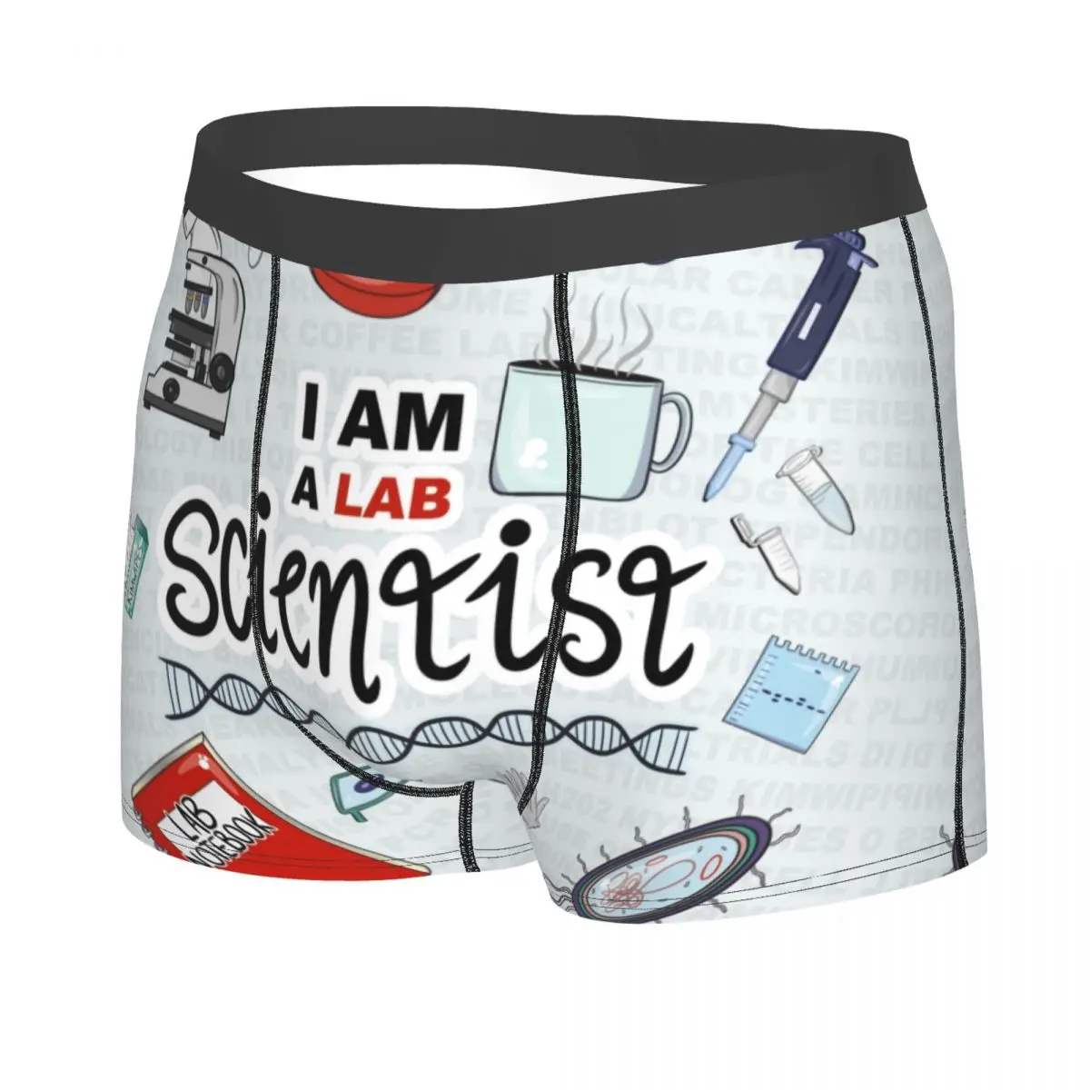 I Am A Scientist Underwear Male Printed Custom Science Physics Chemistry Biology Boxer Briefs Shorts Panties Soft Underpants