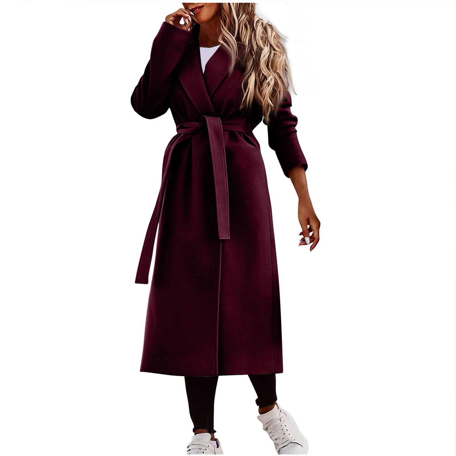 ladies trench Popular 2023 high end elegant coat women casual long bathrobe style outerwear autumn winter coat for female