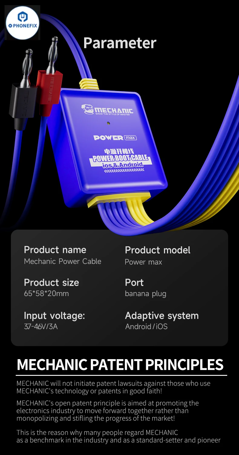 MECHANIC оригинальный загрузочный кабель Power MAX для Android IOS IPhone6-15PM аккумуляторный ток имитация обнаружения тестовая линия инструмент для ремонта