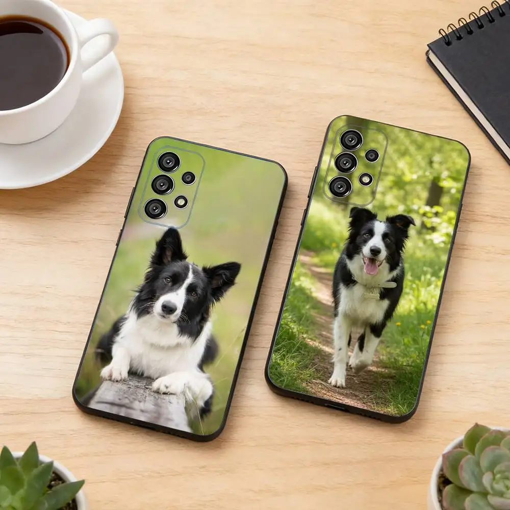 Clever Border Collie Dog Phone Case Black Silicone Soft For Samsung S25,S24,S21,S22,S23,S30,Ultra,S20,Plus,Fe,Lite
