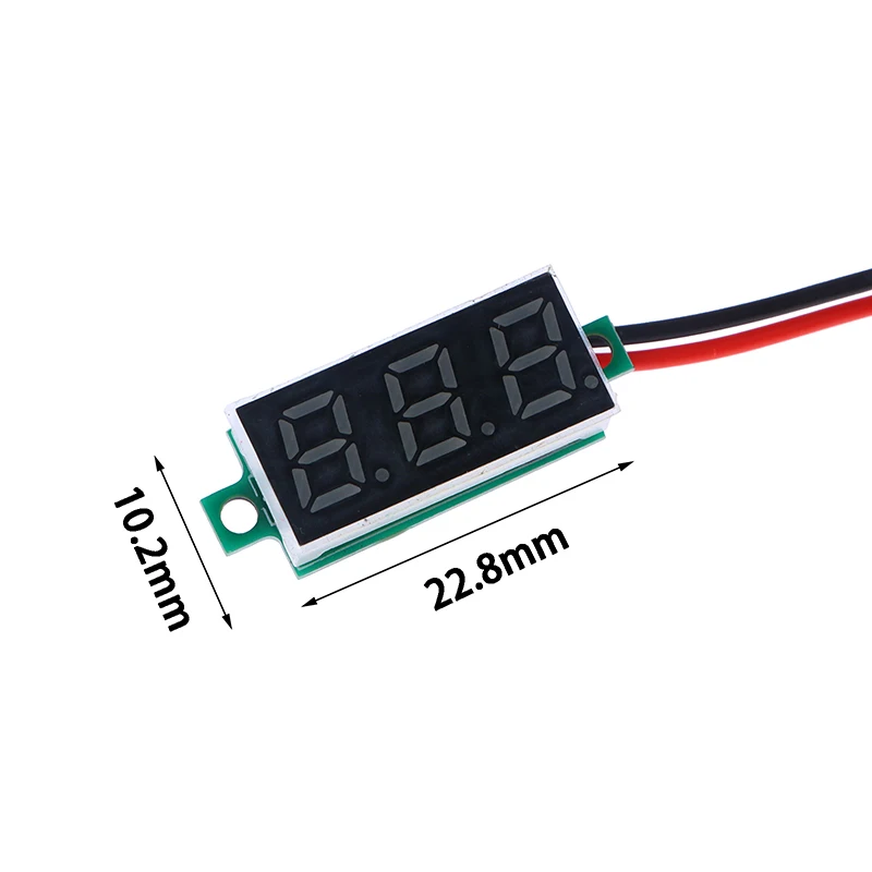 LED Digital DC5-30V Voltage Meter 0.28 Inch Display Voltmeter for Auto Car Mobile Power Voltage Tester Detector RGBY Colors