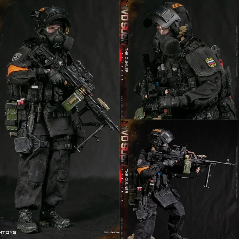 Damtoys 1/6 Ratio 78095 Russian Mvd Group Pkm Machine Gunner Doll Action Figure Model Toys In Stock Gifts