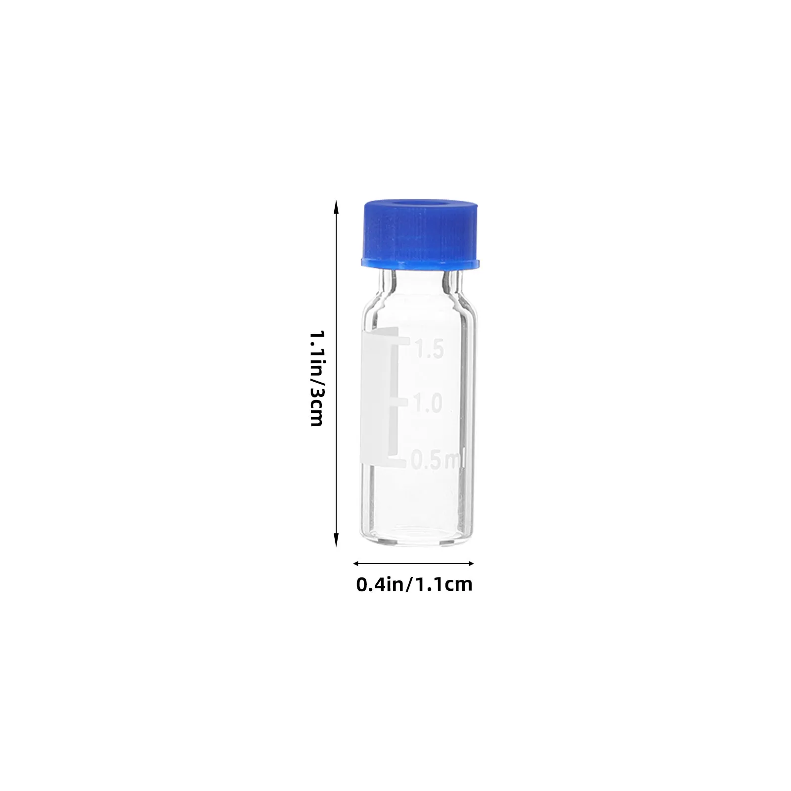 100 Pcs Little Small Mini Vials Clear Bottles Lab Jars with Lids Glass Test Tube Sample