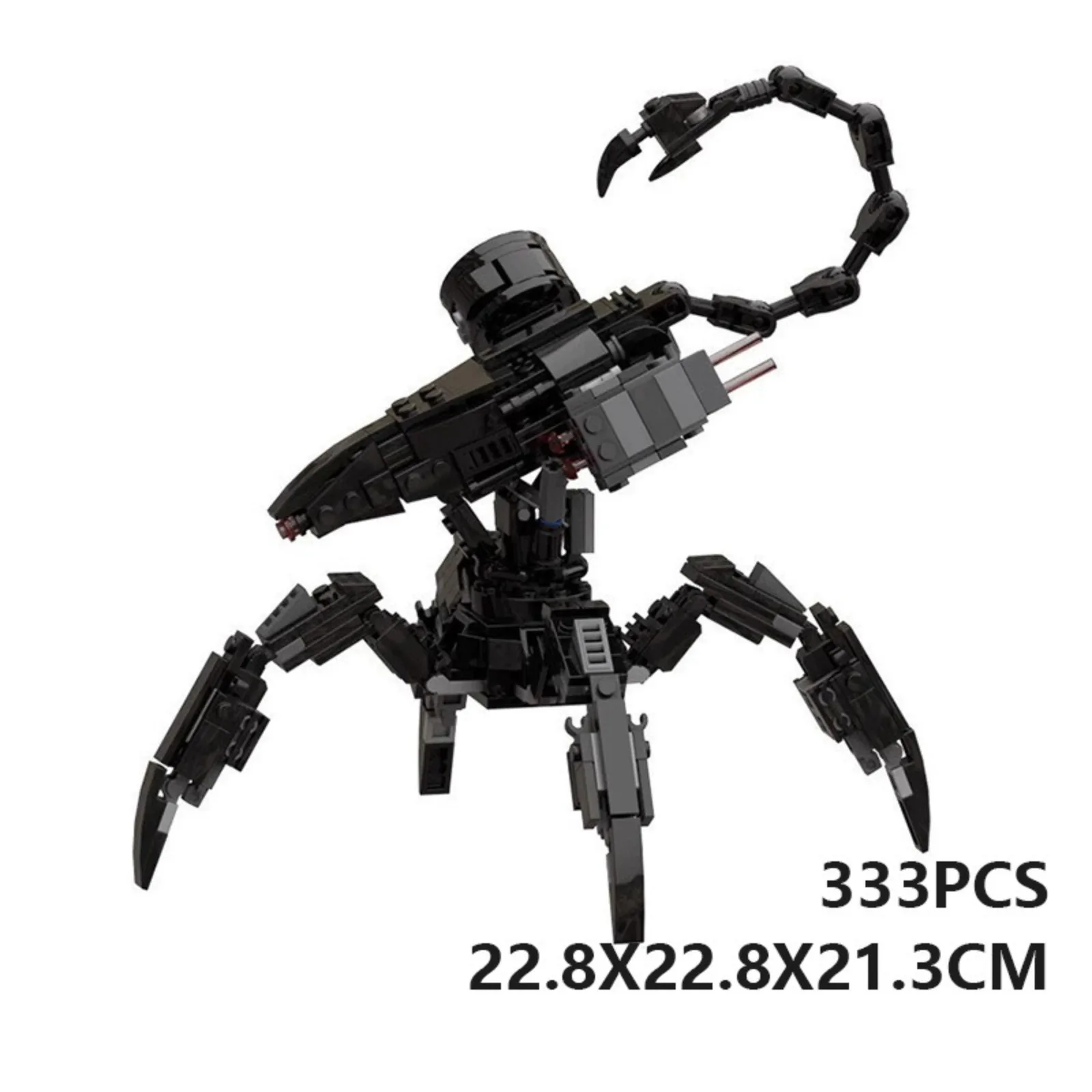 333 قطعة من مكعبات البناء الصغيرة الإبداعية MOC مجموعة تعليمية ذاتية الصنع - مجموعة نماذج روبوت آلة الحرب متوافقة مع ألعاب الطوب القياسية