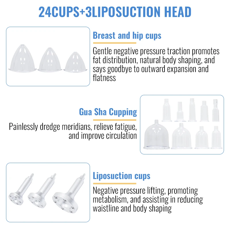 New Breast Massage Vacuum Cup Female Breast Enlargement Pump Double Suction Cups Buttocks Lifting Vacuum Cupping Massager
