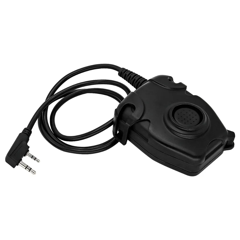 U94 PTT Tactical PTT Ken Plug 2 Pin Ptt Tactical Airsoft Headset Adapter for Storm Walkie Talkie