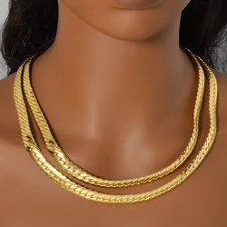 Sunny Italy 750 Copper Alloy Men's and Women's Necklace, High Temperature Resistant, Suitable for Street Hip Hop Jewelry Gifts