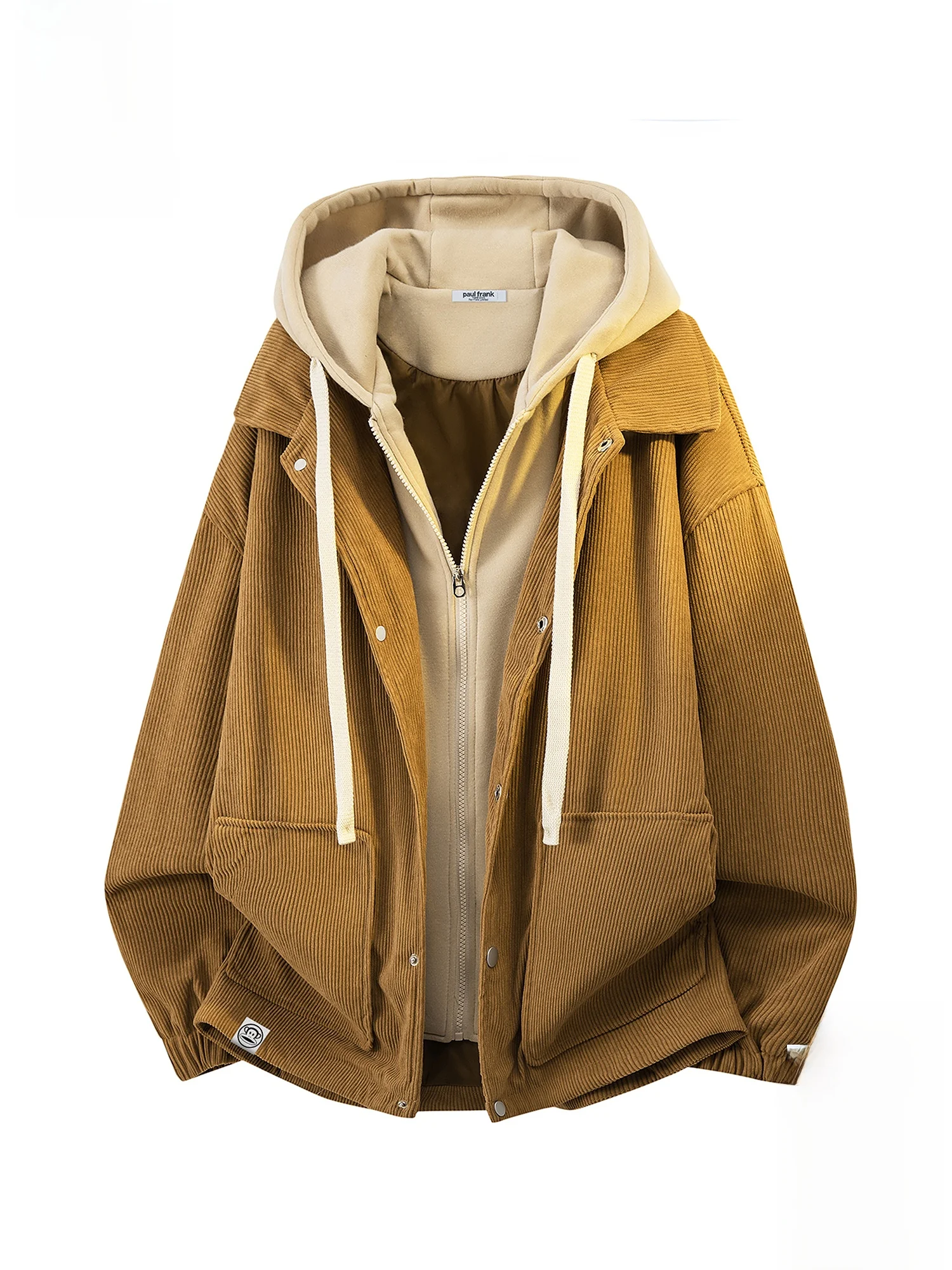 

Зимняя повседневная свободная рабочая куртка PaulFrank для мужчин, новая универсальная верхняя одежда с капюшоном, прочная полиэстеровая ткань