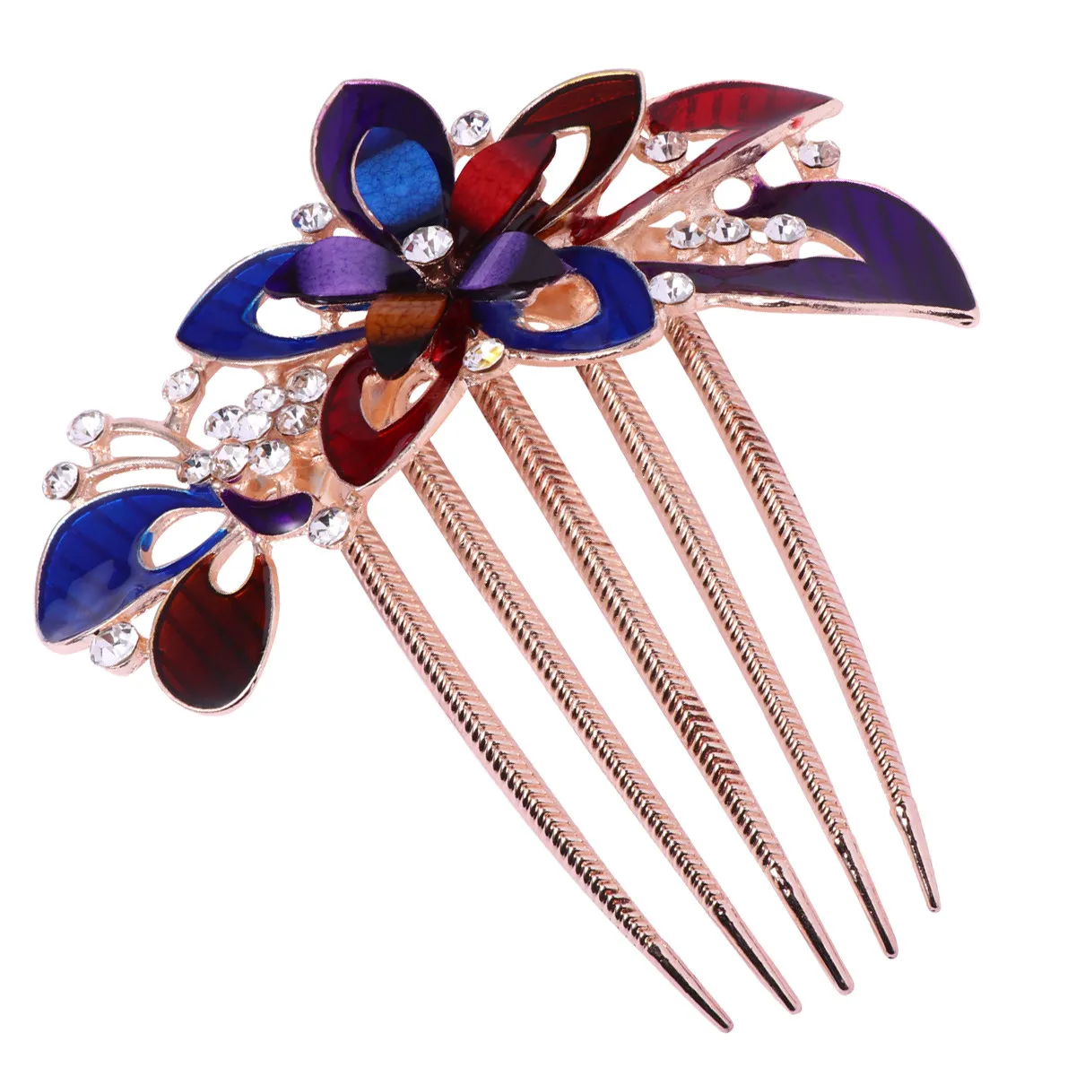 

Шикарная расческа для волос со стразами в виде цветка, свадебное украшение для невесты, декоративный аксессуар для вечеринок и выпускных, модный головной убор для женщин