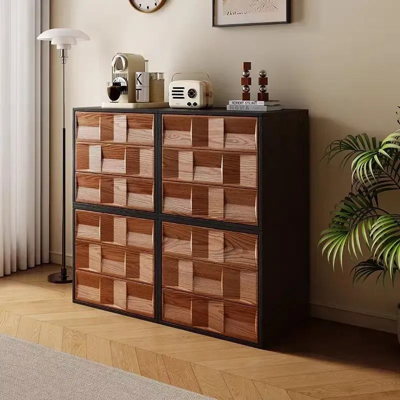 Modern Elegant Solid Wood Retractable Folding Side Table Living Room Apartment Furniture Art Design