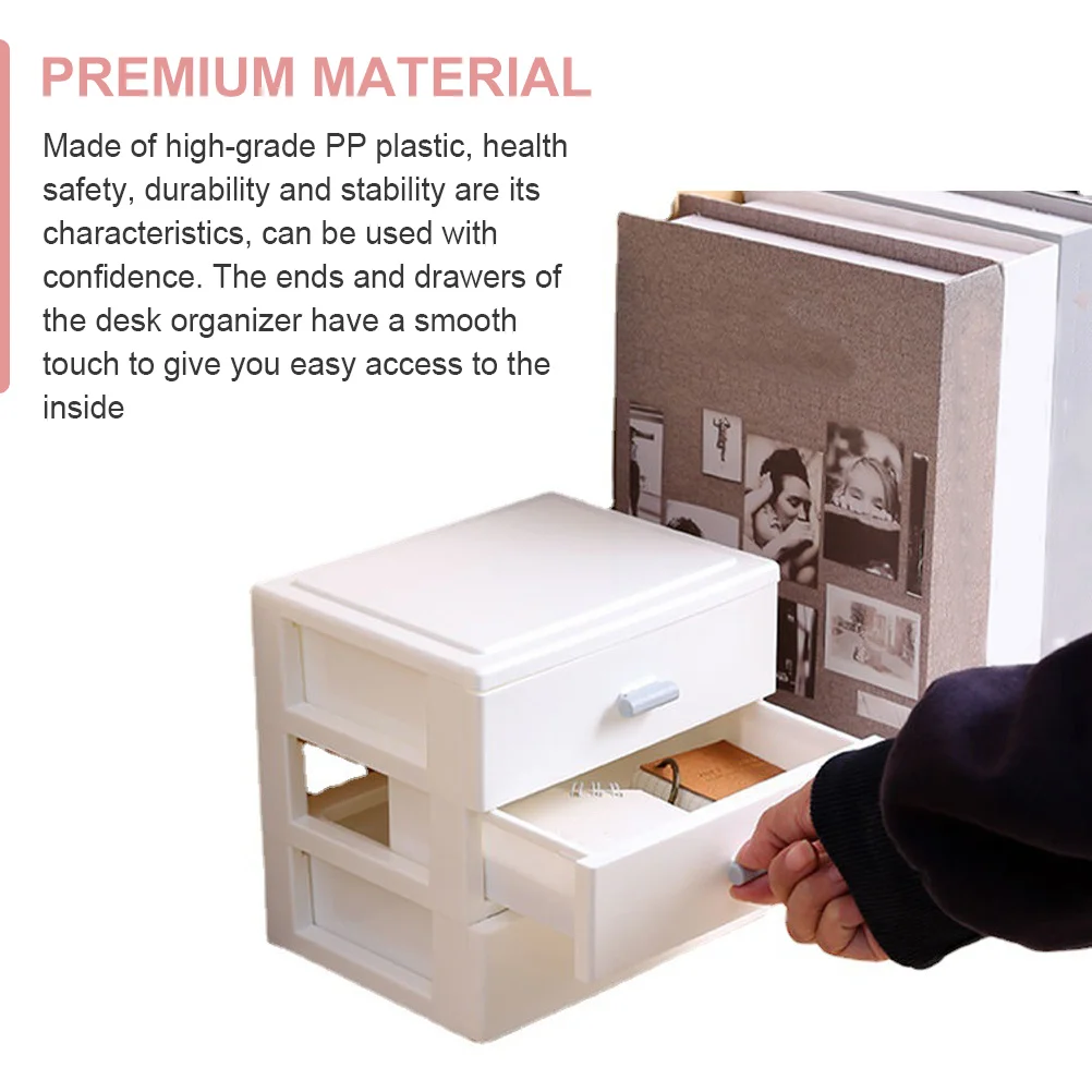 

3-Tier Desktop Storage Box High-Grade Pp Multi-Layer Container Drawer For Home School Organizer Sundry Holder