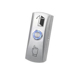 Zinc Alloy Kirsite Door Release Switch Silver Exit Button Access Control System