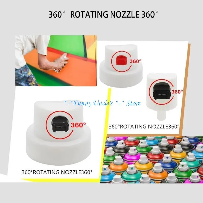 

E7CD Set Of 10 Professional Paint Can Adapter Nozzles Multiple Front Sprayer Nozzle Tip Reinforced For Consistent Sprayer