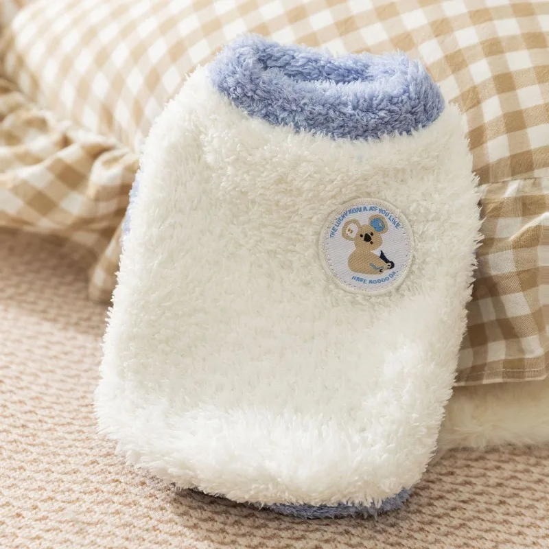 

Winter Dog Sweater Thick Plush Fleece Cat Clothes Two Leg Pullover Soft Sherpa Warm Cozy For Small Dogs And Cats Washable Plushy