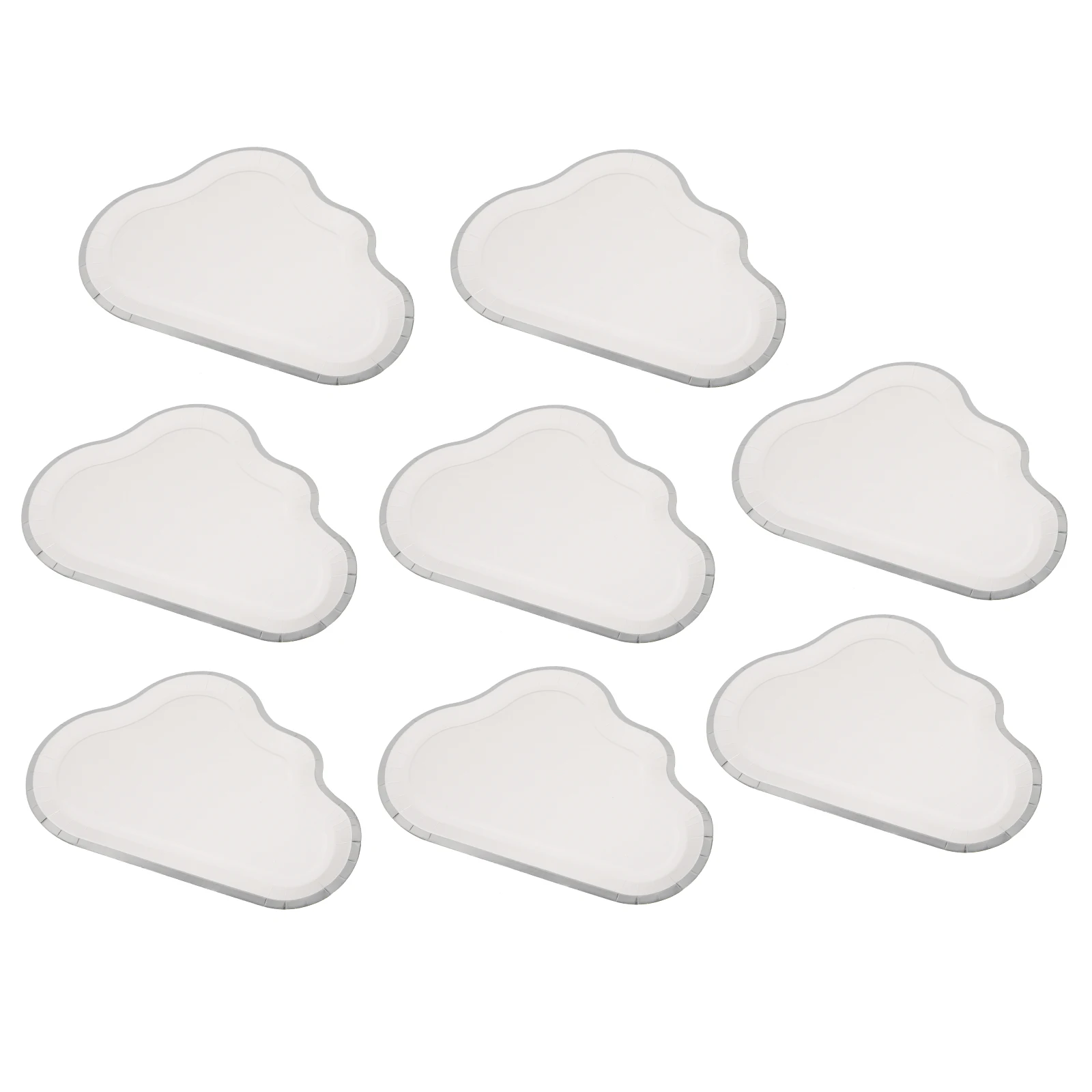 

8pcs Shaped Plates Plates Disposable Eco Friendly Party Supplies Wedding Birthday Baby Shower Food Tray