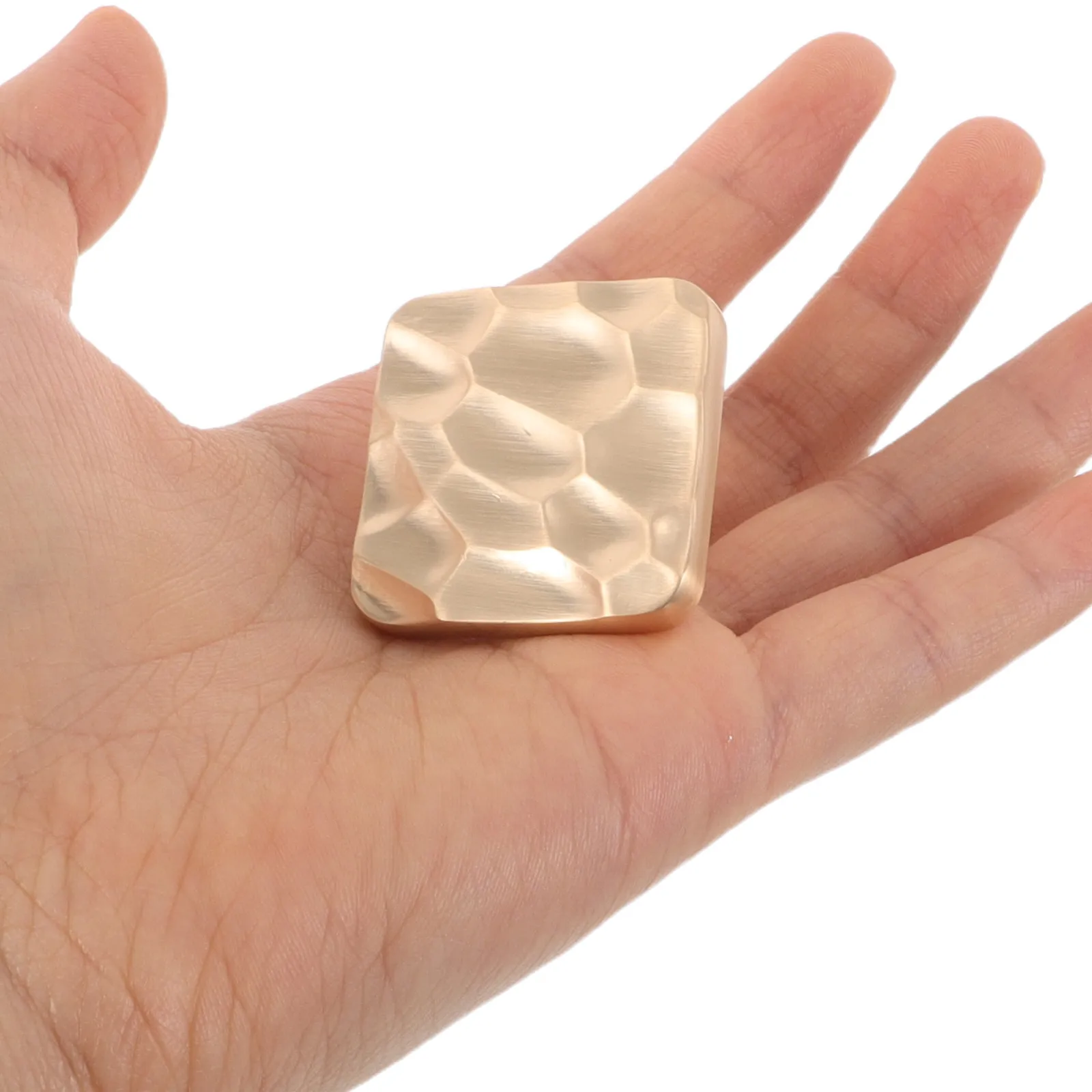 1Set Solid Zinc Alloy Drawer Pulls Square Cabinet Knobs Embossed Design Brushed Surface Easy Install for Dresser Cabinets Doors