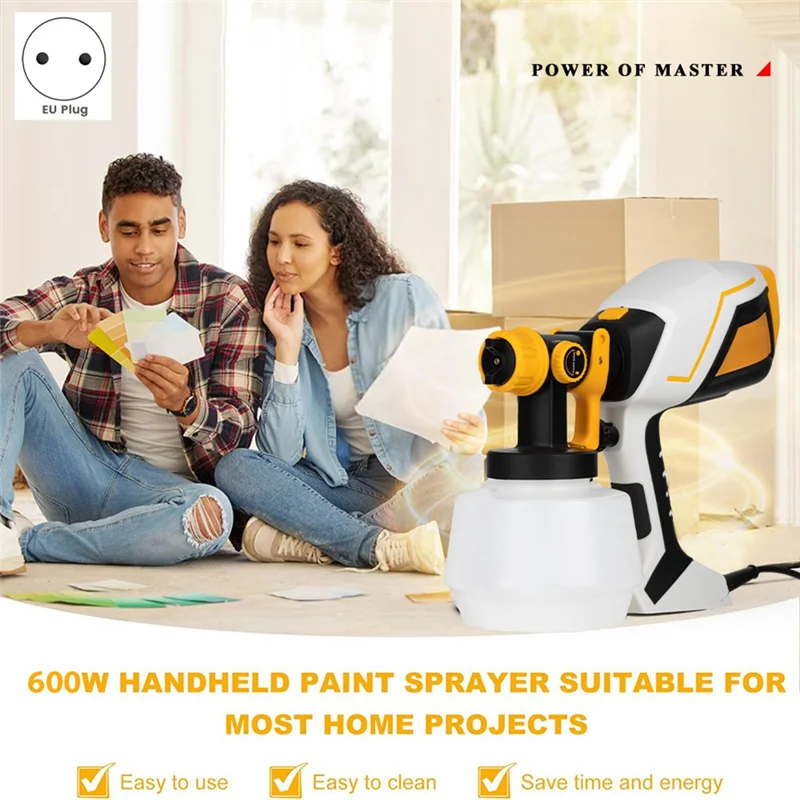 ABBP-For مسدس رش لتجديد المنزل، مسدس رش عالي الانحلال من اللاتكس الأبيض، 3 أنماط رش للتنظيف #4