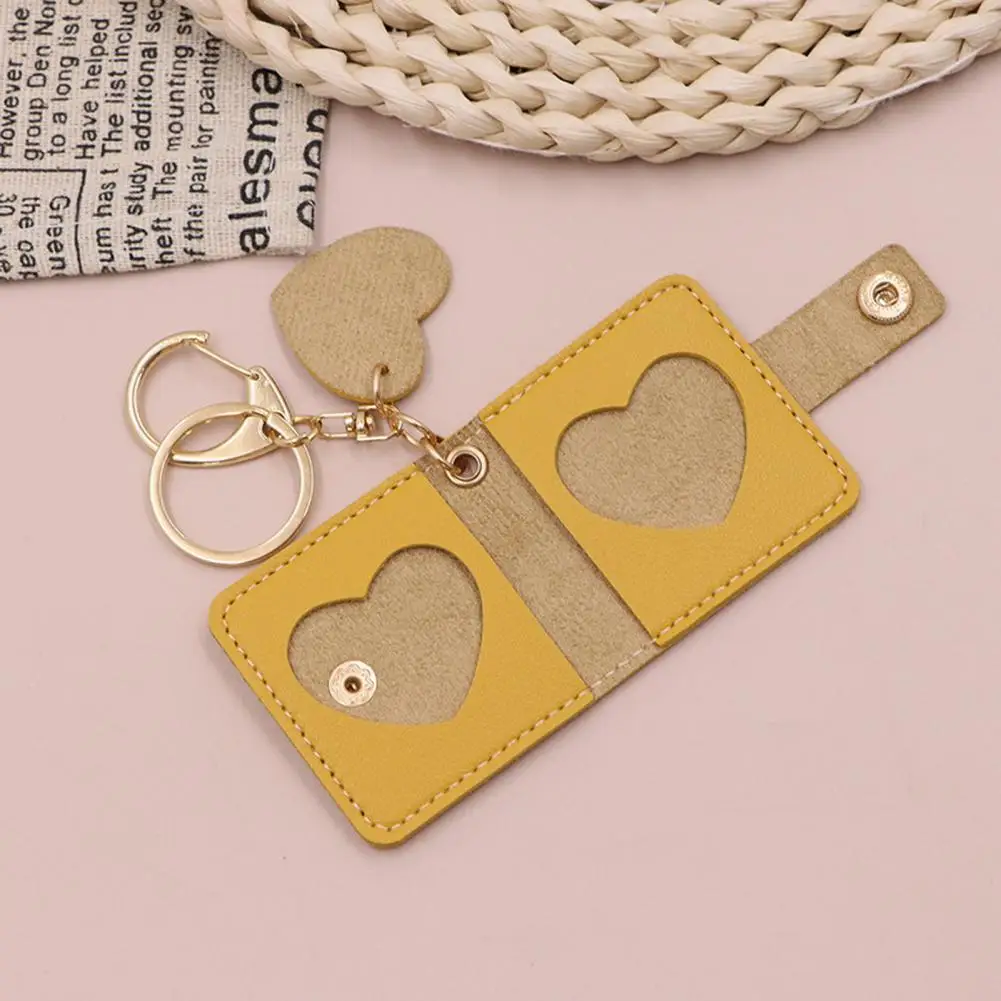 10.8 سنتيمتر الأسرة صور المفاتيح ألبوم صغير فو الجلود شخصية حامل صور ريترو ستايل حامل بطاقة حلقة رئيسية زوجين هدية #5