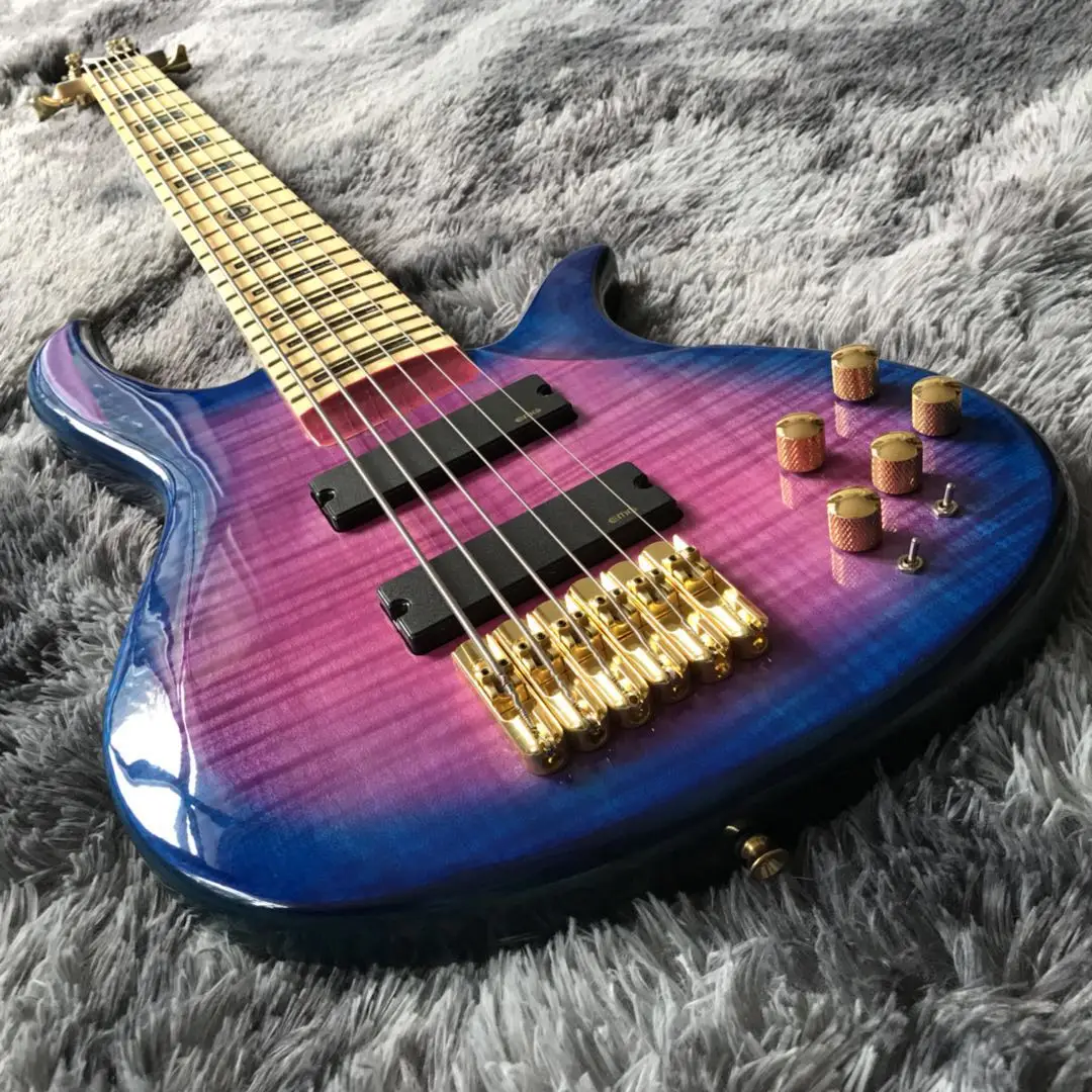 Custom Alder Body Electric Bass Guitar in Purple Grand Mini Bass Guitar Accept Electric Guitar Bass OEM