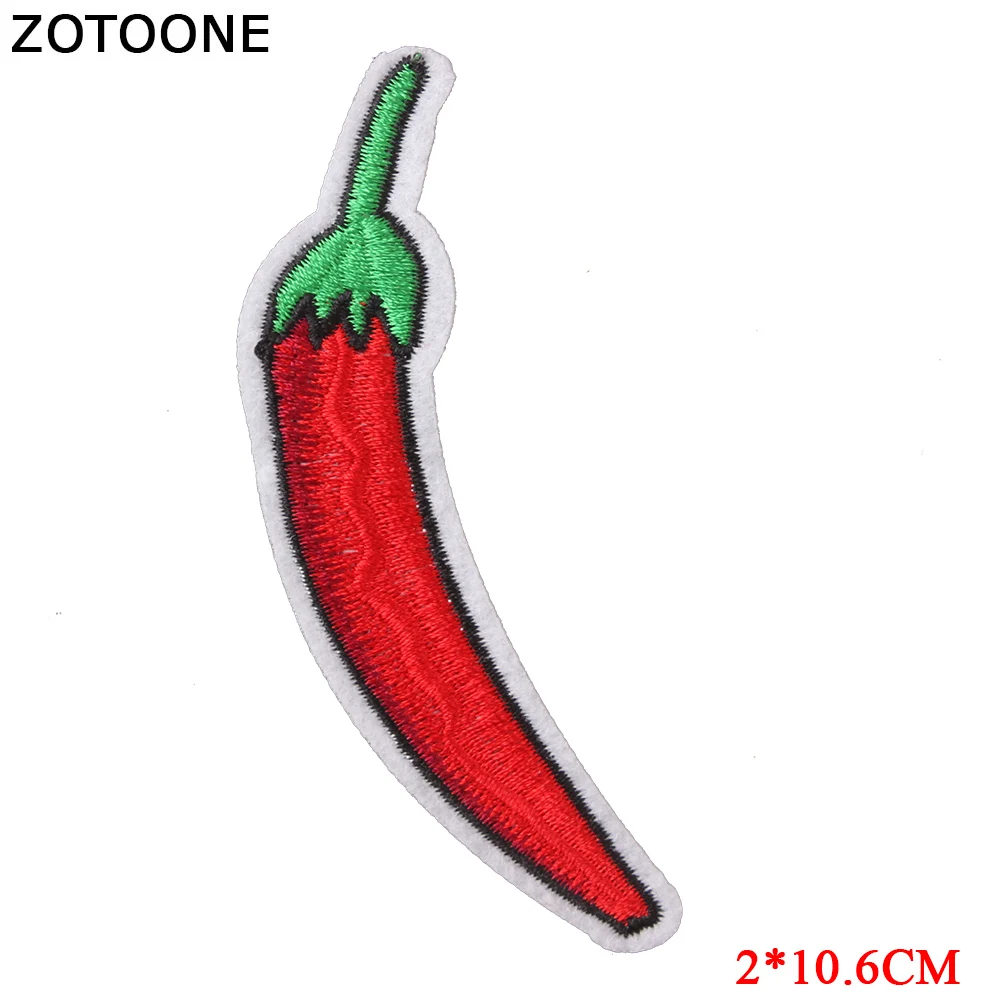 ZOTOONE Iron on Fruit Vegetable Patches for Clothing Applique Pineapple Watermelon Chili Embroidery Parches on Clothes Bags T