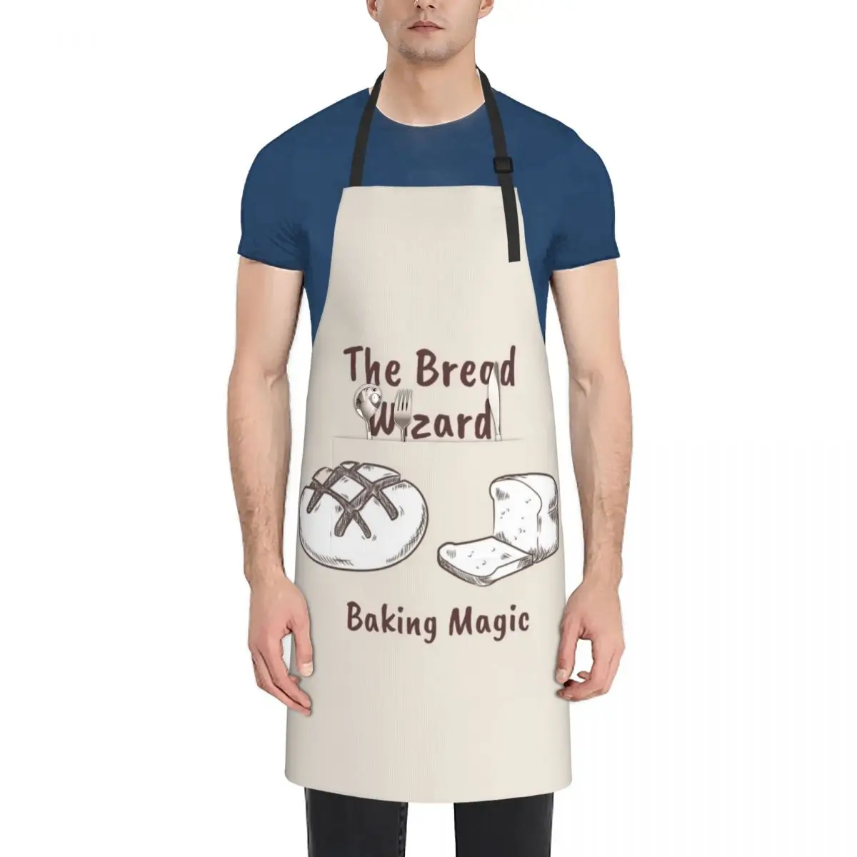 

The Bread Wizard - Baking Magic Apron barber men Kitchen Novel Kitchen Accessories kitchen jacket woman Apron