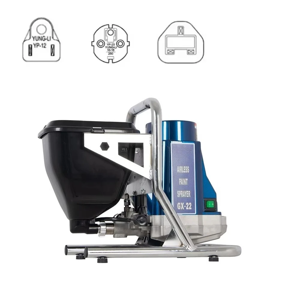 GX-22 Industrial Airless Paint Sprayer Integrated Tank 1HP Electric Motor 3000PSI Pressure 220-240V 1.7L/min Flow Rate