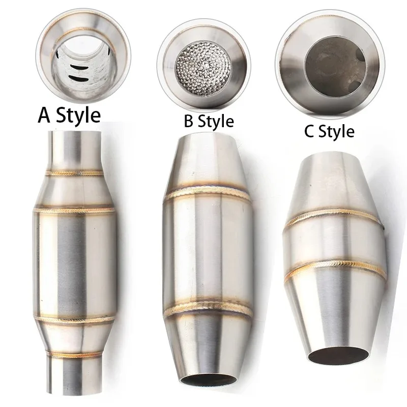 Universal Motorcycle Exhaust Pipe Resonator Baffle Muffler Killer Quiet Mid Pipe Expansion Chamber
