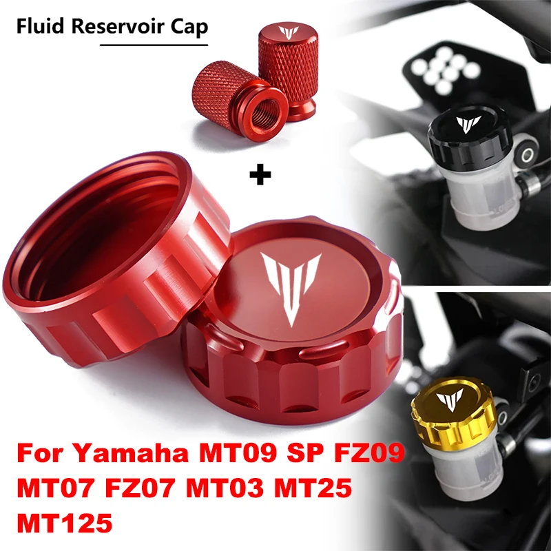 Für yamaha mt07 fz07 mt09 sp fz09 mt10 mt03 mt25 mt125 motorrad cnc öltank deckel hinterer brems flüssigkeits behälter deckel 2023 2024