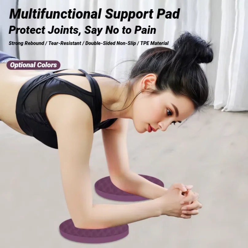 Yoga Knee Guard Foam Pilates Support Round Pads Anti Slip Fitness For Knees, Elbows, Wrists 2 Pack Exercise Cushion