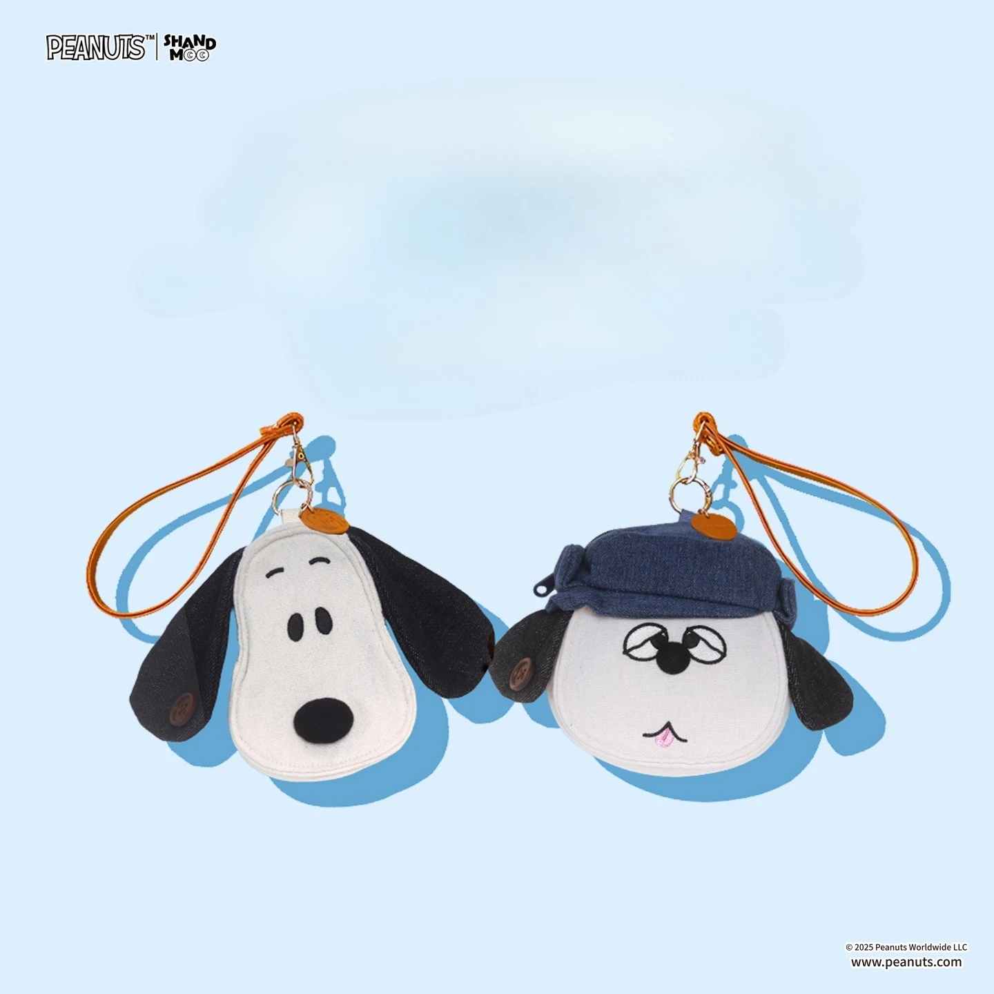 

Peanuts Snoopy Dog Head Coin Purse Keychain, 3D Plush Money Holder with Key Ring, Cute Cartoon Wallet Bag Charm Gift for Fans