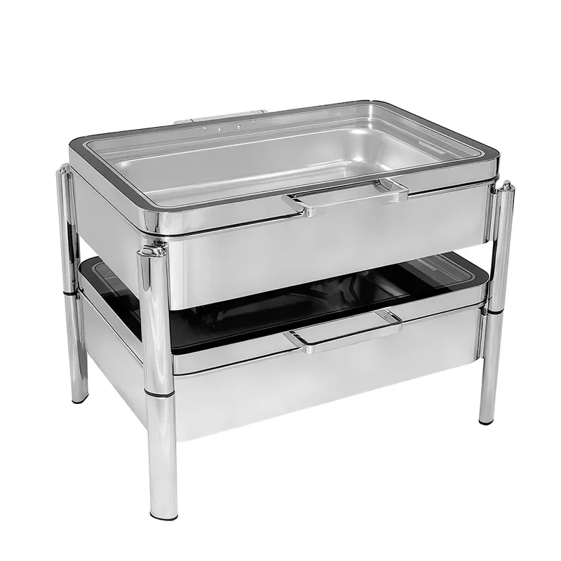 Commercial Buffetware Chafer Sets 9L Full Size Stackable Buffet Chafing Dish Stainless Steel 201 Temperature Control