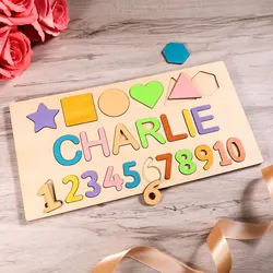 Personalized Custom First Name Wooden Puzzle Child Fun Birthday or Holiday Present Toy for Kids