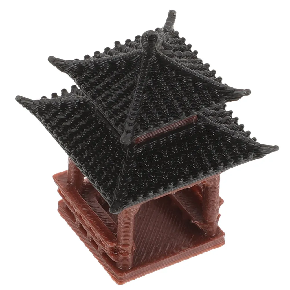 Miniature Pagoda Chinese Pavilion Bonsai Decoration Traditional Asian Garden Tower Aquarium Micro Landscape Feng Shui Ornament