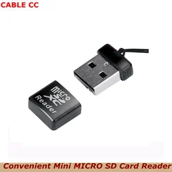 USB 2.0 to Micro SD T-Flash TF M2 mobile phone and tablet memory card reader black mini size best quality