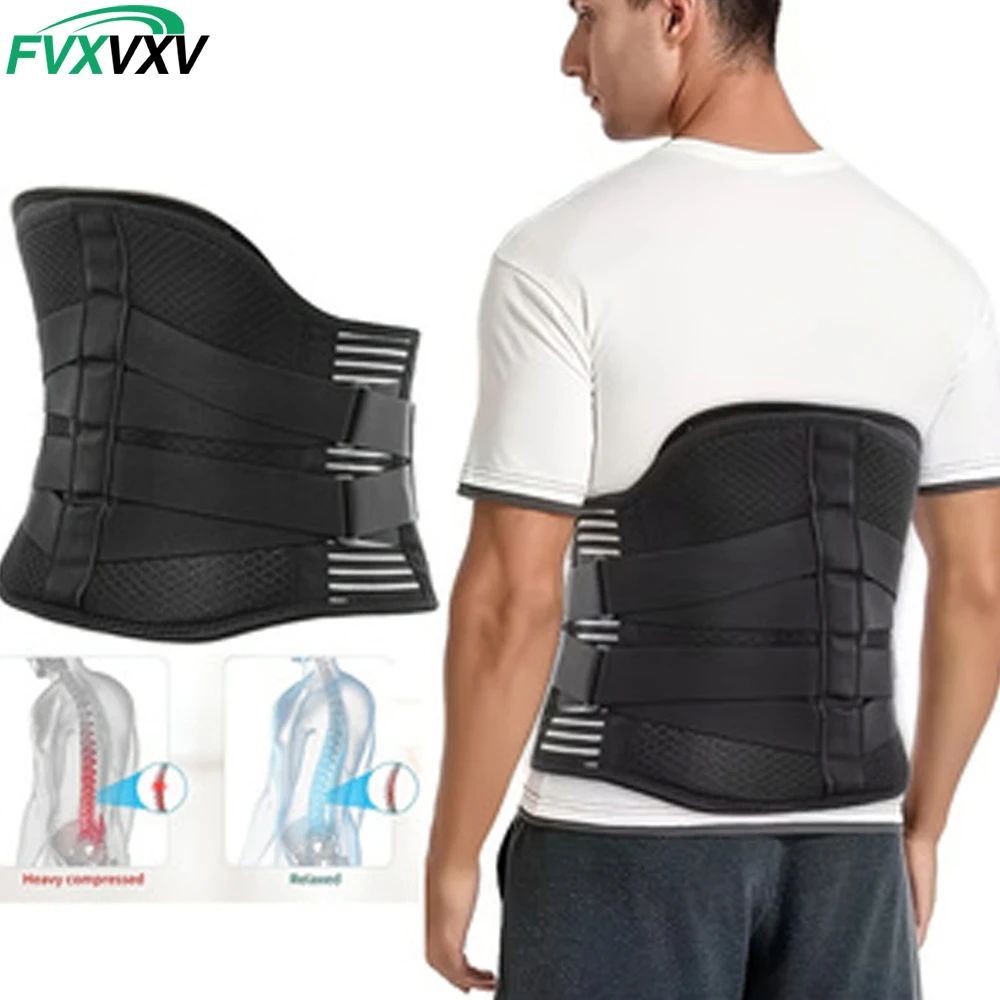 Back Brace for Lower Back Pain Relief, Breathable Lower Back Support for Women & Men, Lumbar Support Belt with Big Lumbar Suppor