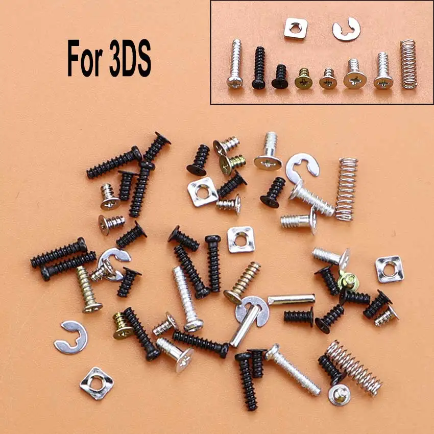 1Set Replacement Shell Battery Back Cover Screws Secure Bolt Philips Head Screws Set For 3DS XL LL New 3DS LL XL Game Console