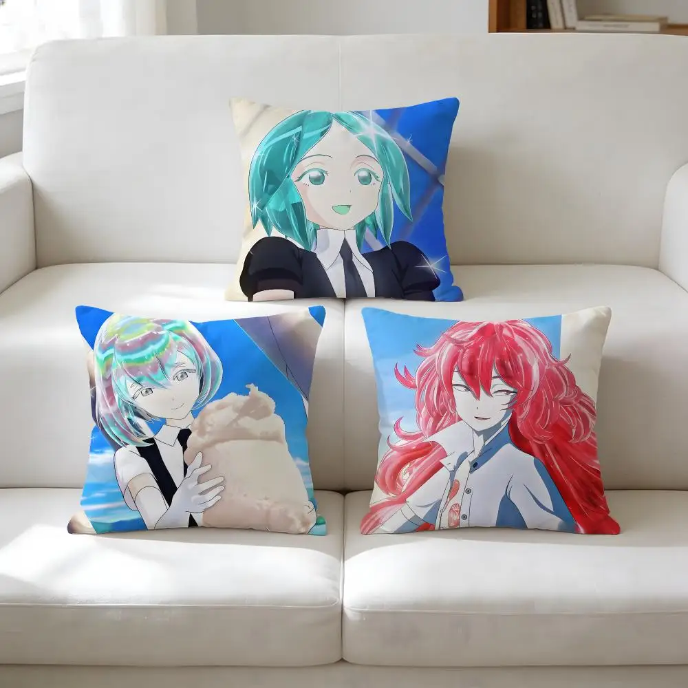 Anime L-Land Of The Lustrous Cushion Cover Breathable Short Plush Pillow Case Wrinkle-Resistant Machine-Washable For Easy Care