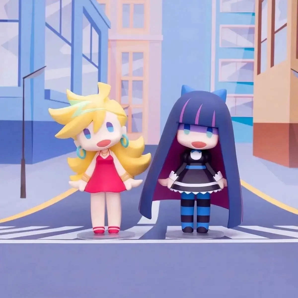 

【In Stock】GSC Hello! New Panty & Stocking Pink Hummer Car Chibi Character Model Toy Gift Collection