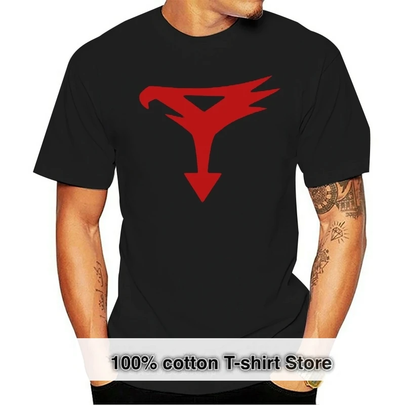 New Gatchaman GForce Chest Anime Cartoon Men's Black T-Shirt