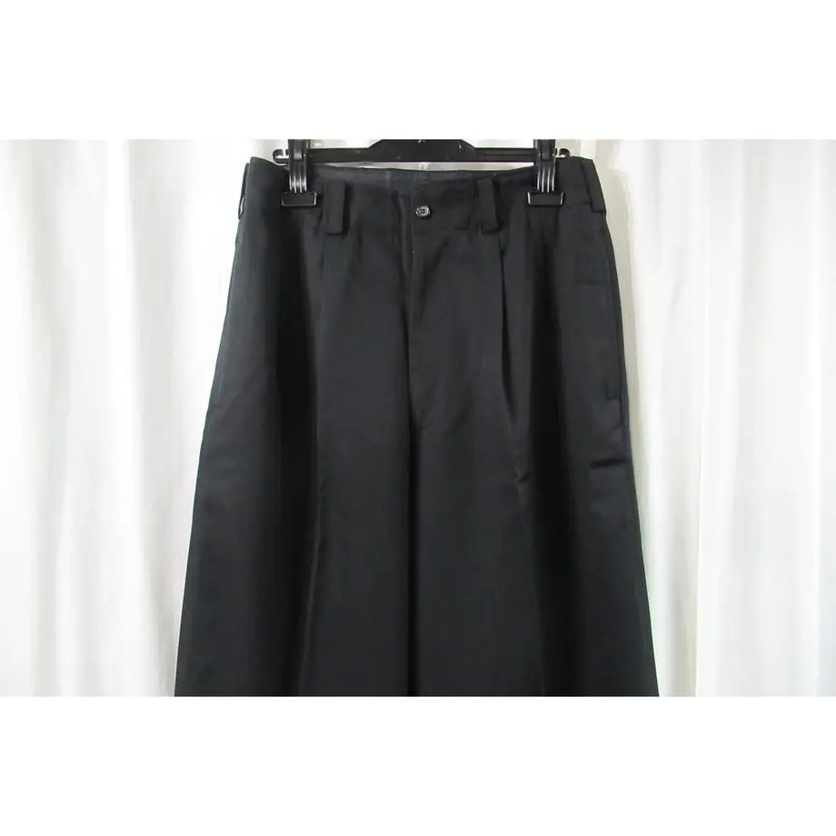 TOP-YAMAMOTO ® Black high-waisted wide-leg pants, women's loose straight nine-inch pants, commuter casual pants