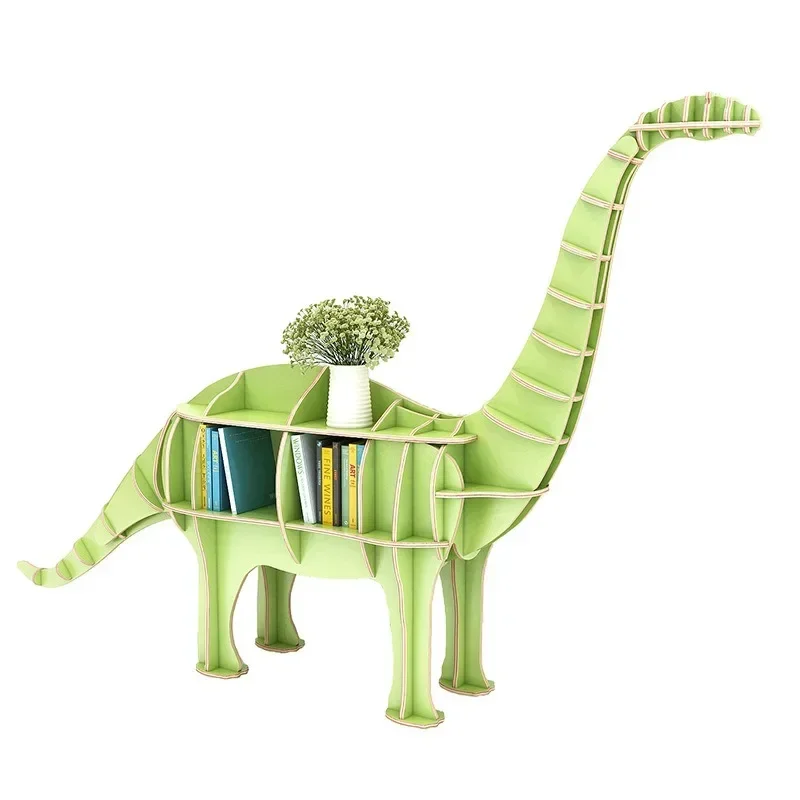 Simple children's study bookshelf office shop display shelf creative floor decoration ornament animal shape