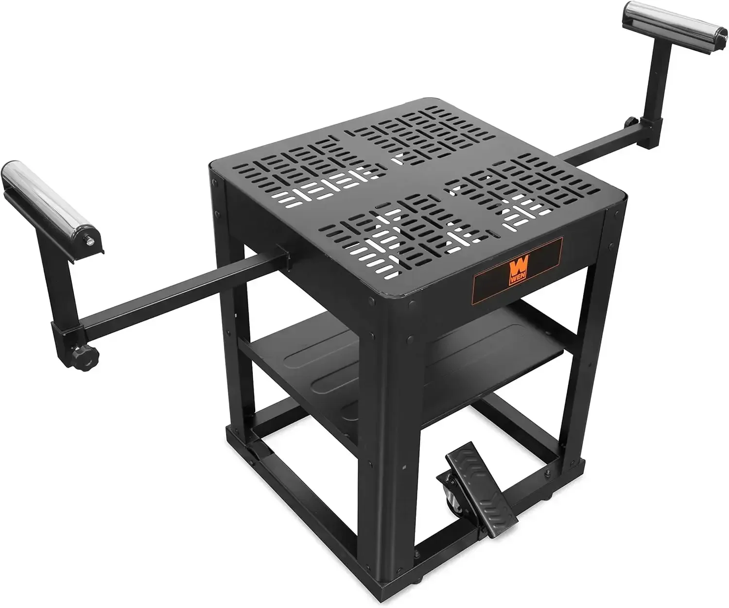 Rabot à Roulettes Multi-Usages et Support d'Outils de Scie à Onglet avec Rouleaux d'Extension