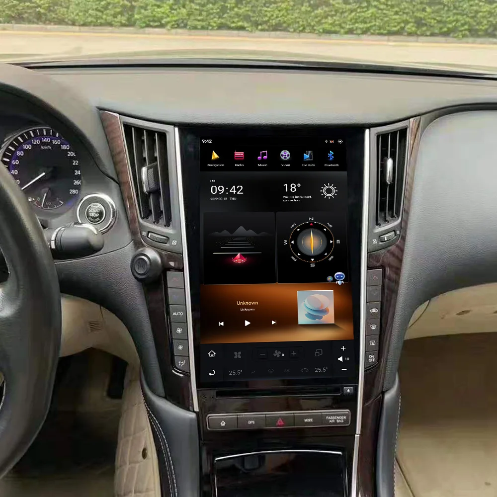Android Auto Carplay GPS Navigation For Infiniti Q50L Q50 2015-2018 Car Radio Multimedia Player Tape Recoder Head Unit 360